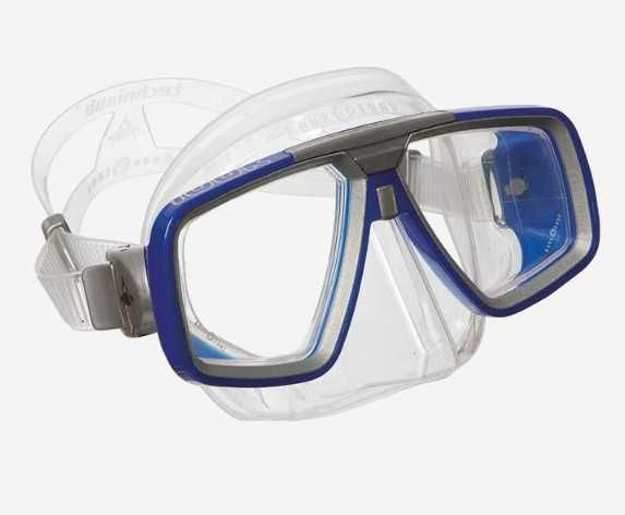 Maska nurkowa Look firmy Aqualung/Technisub przezroczysty silikon niebieska ramka