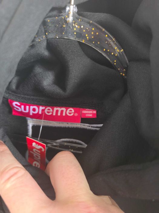 supreme Худи  Supreme Big logo суприм Худак кофта биг лого бомбер балахон Satin Appliqué