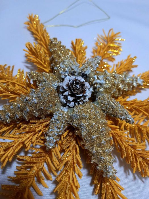 Різдвяна зірка, декор для будинку, на свята, золота зірка, подарунок