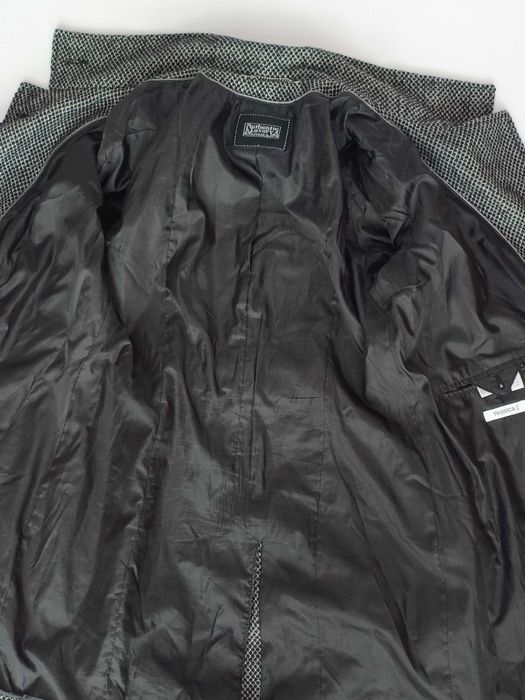 Szary płaszcz trencz dwurzędówka z paskiem wełniany Yessica 40 L