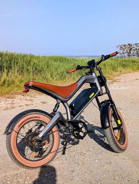 Bicicleta Elétrica estilo Moto DYU M20 - Nova (só 15KM de uso)