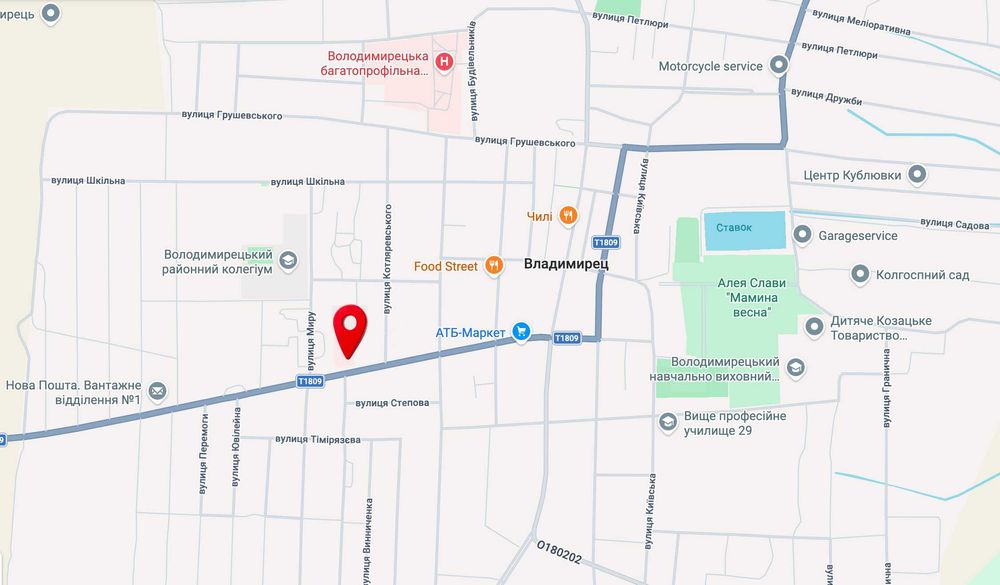 Оренда комерційного приміщення 65,2 м² — смт Володимирець, центральна вулиця