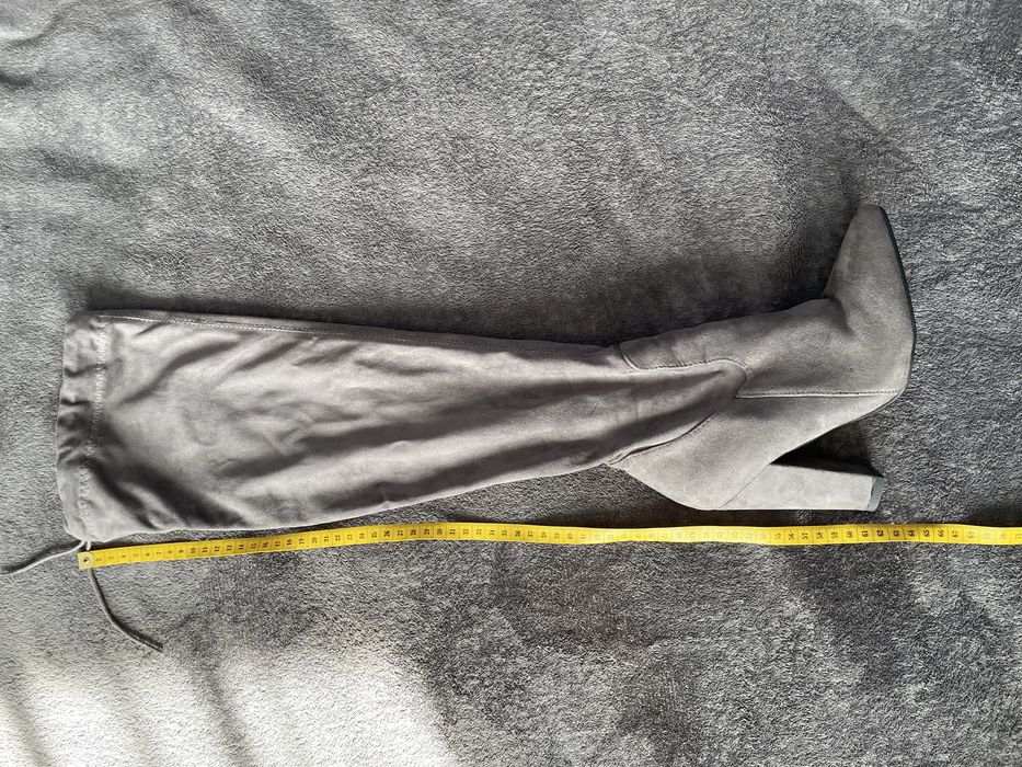 Ботфорти сірі 36.5- 37 розмір весна-осінь