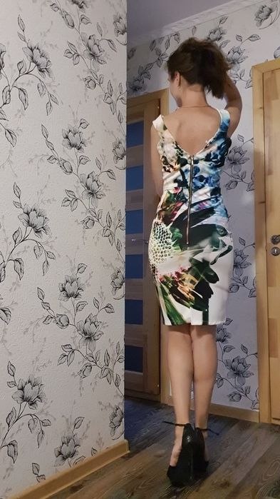 Платье летнее, цветочный принт