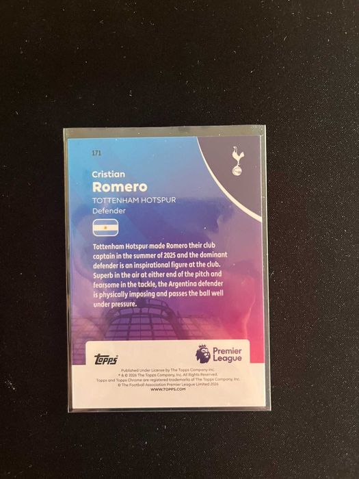 Cristian Romero – Tottenham Hotspur – Cartão Base Premier League