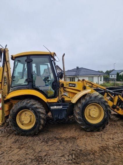 Koparko-Ładowarka JCB 3CX SUPER z 2003 roku 1 WŁAŚCICIEL Krokodyl Teleskop Widły na równych kołach 3 łyżki koparka CAT Terex Ładna Transport Leasing