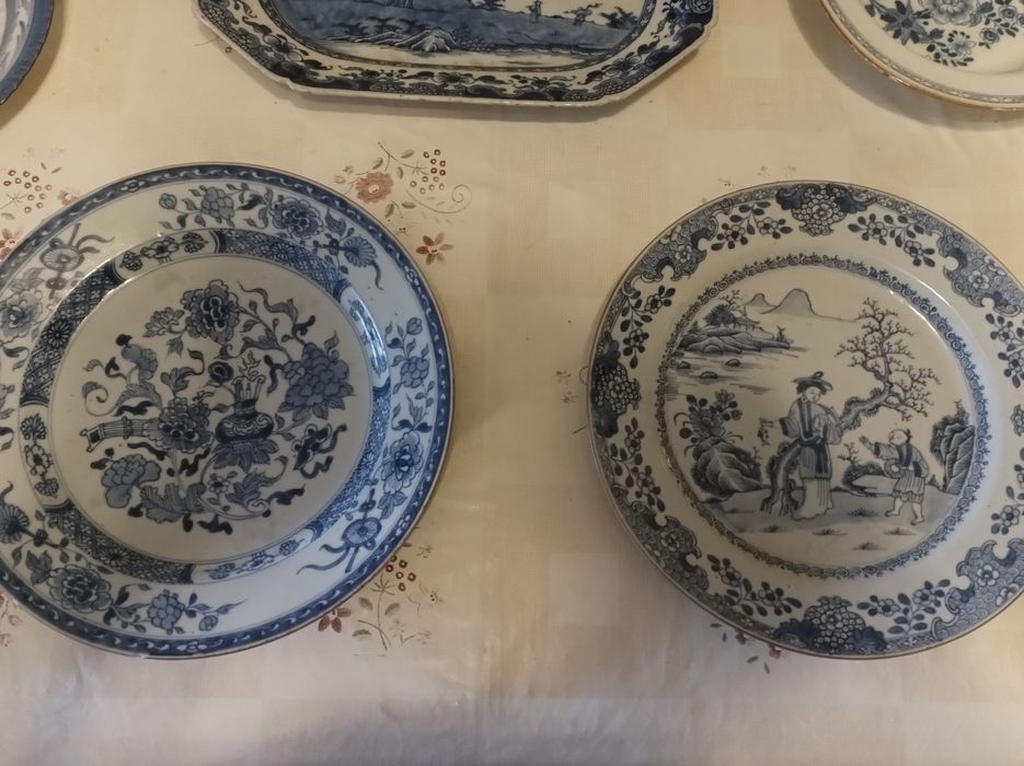 7 peças de louça China Azul