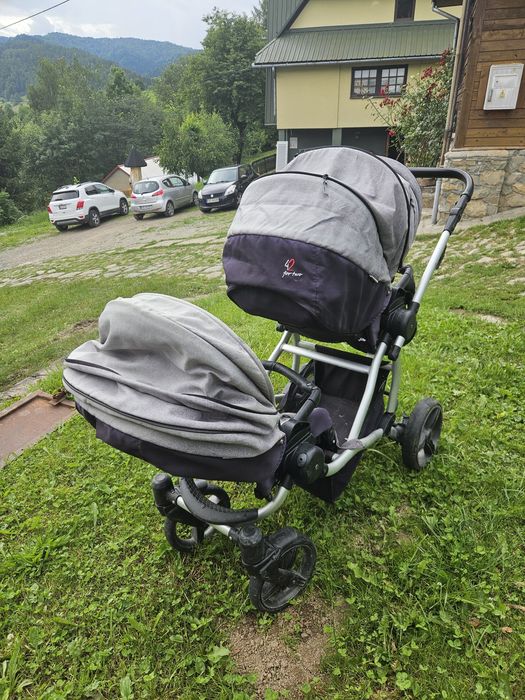 Wózek fortwo 42 bliźniaki twin, spacerówka i gondola