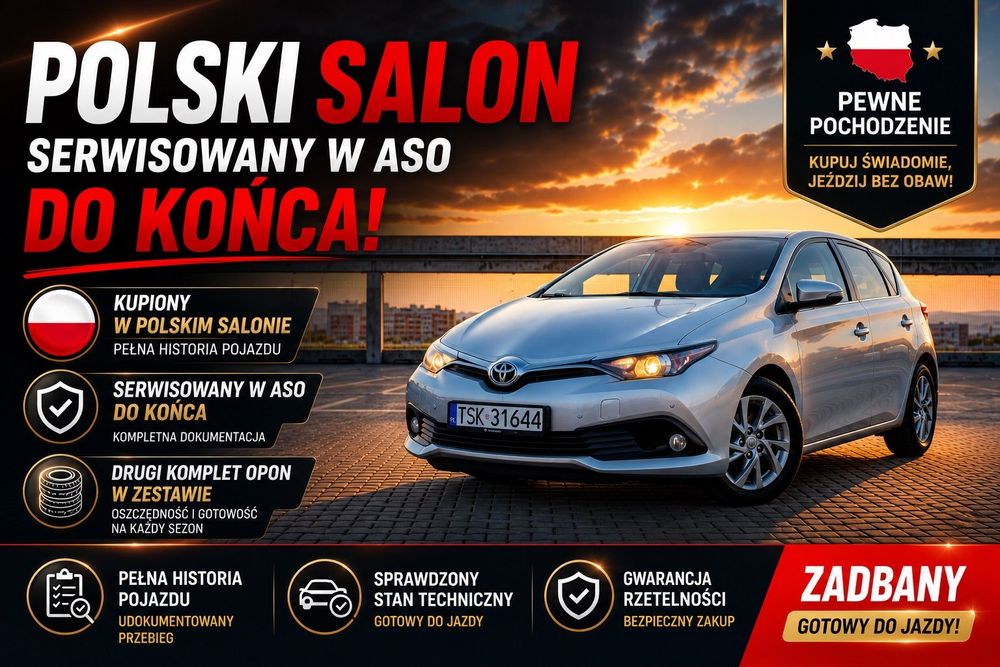 Toyota Auris Salon Polska / ASO do końca / 2 komplety opon / Stan idealny