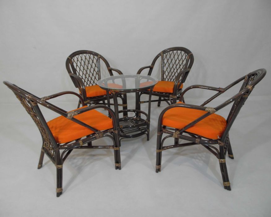 Eldar BAHAMA II zestaw meble ogrodowe rattanowe 4 osobowe brązowe