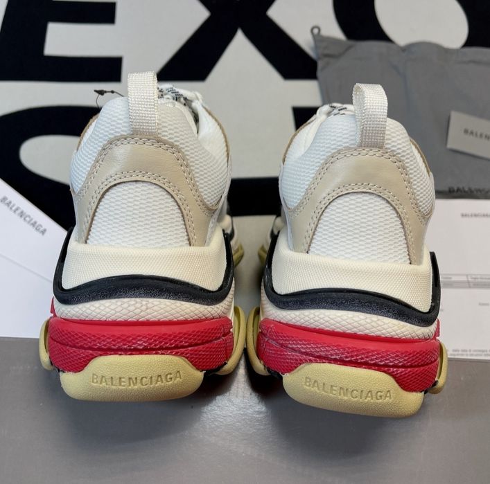 Balenciaga Triple S 
White Black Red