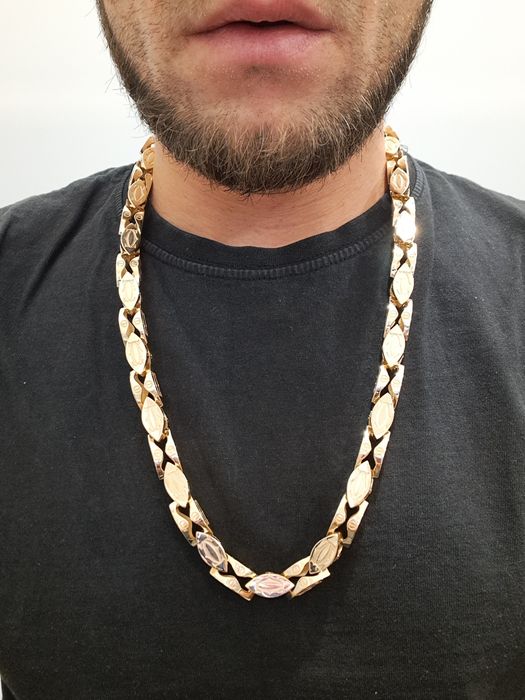 Jedyny złoty Łańcuch splot  Cartier 585 Nowy 261 G
