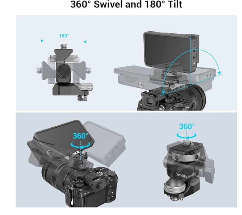 SMALLRIG Regulowany Uchwyt Monitora Kamery w Stylu dla ARRI