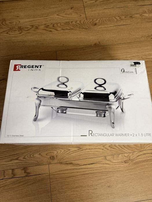 Naczynie prostokątne z podgrzewaczem