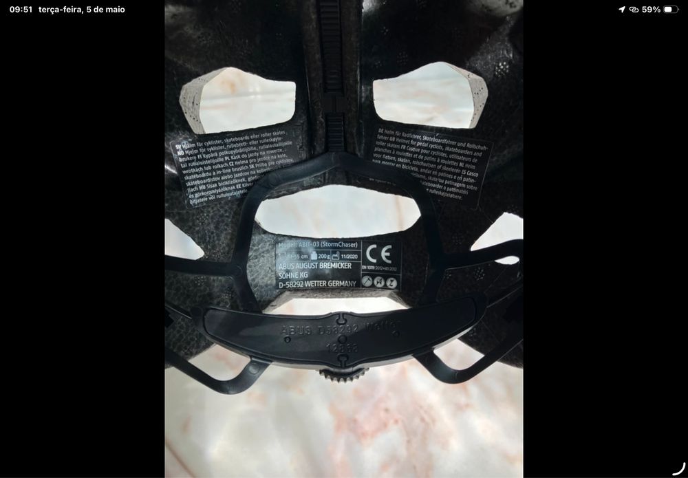 Capacete amarelo flurescente abus tamanho S