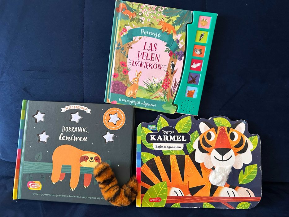 książki książeczki zestaw sensoryczne interaktywne gra świeci dotknij