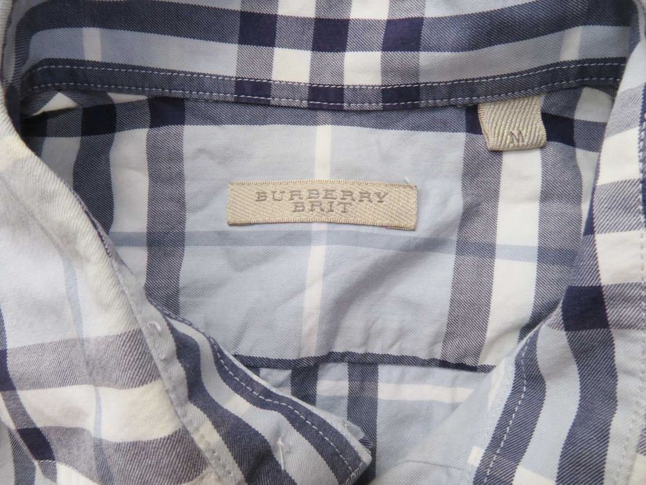 Burberry koszula w kratę baby blue M