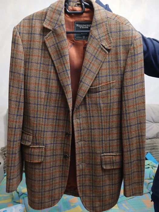 Шерстяний піджак Wellington of Bilmore в клітинку (Tweed) — Оригінал — Розмір 54