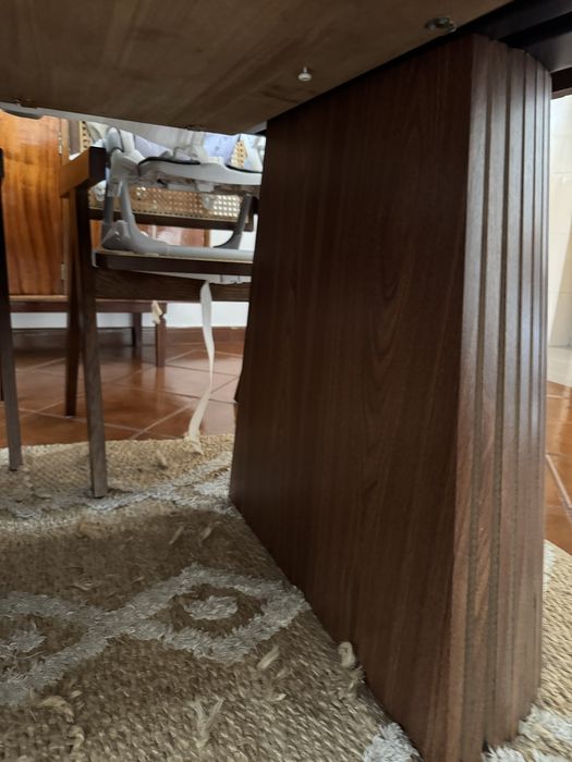 Mesa Oval Extensível Nogueira c/ Garantia