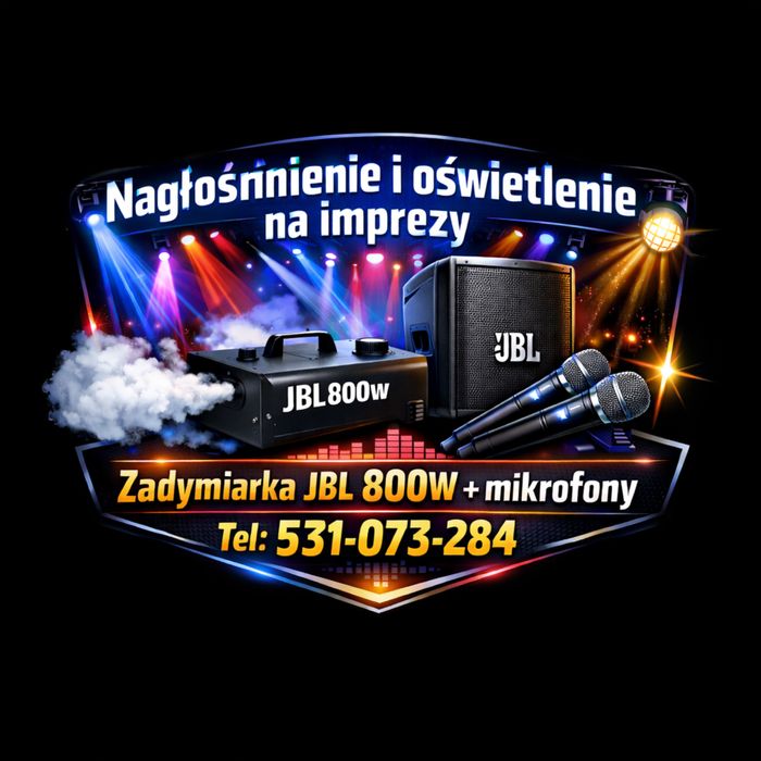 Nagłośnienie , oświetlenie, dj , wynajem JBL party box