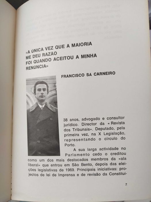 Ser ou Não Ser Deputado - Depoimentos Sá Carneiro, Cazal Ribeiro +