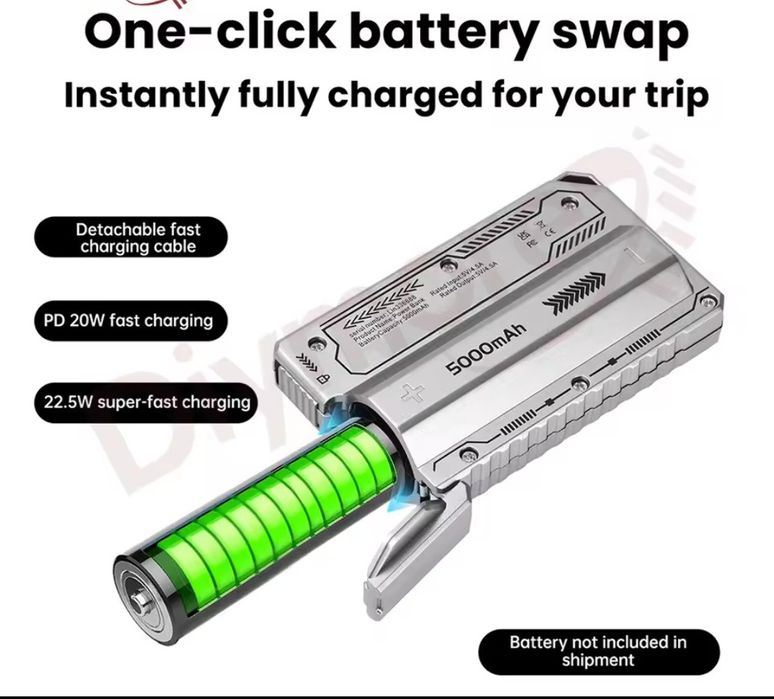 Powerbank на 21700 PD 20w Type C ,  5000 Mah QC 22.5w USB A Liitokala