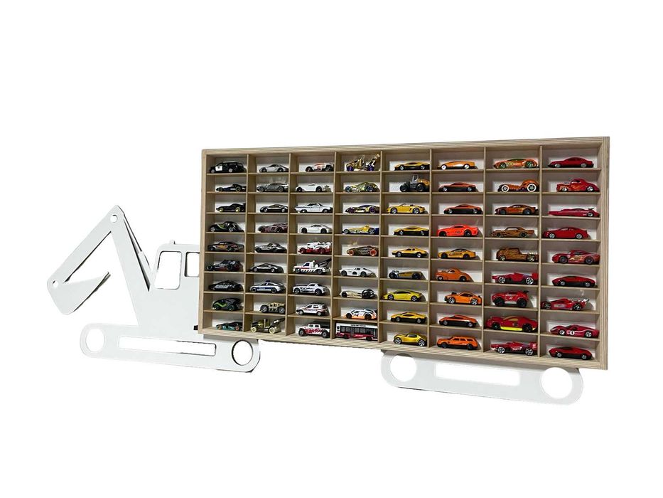 PÓŁKA regał KOPARKA na resoraki HOT WHEELS autka