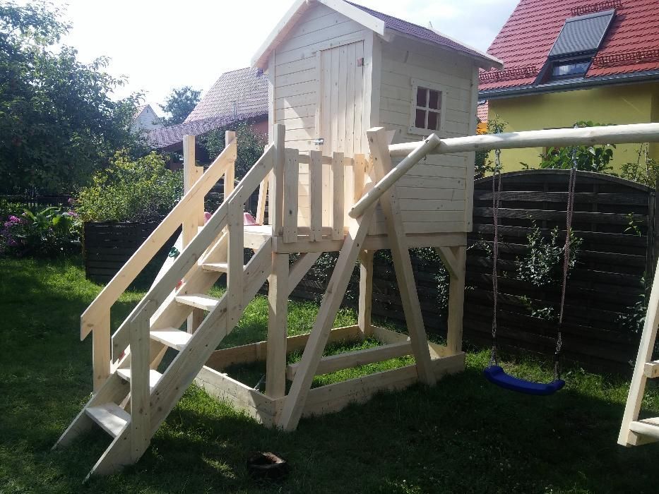 Plac zabaw Wojtek  domek dla dzieci huśtawki ogrodowe