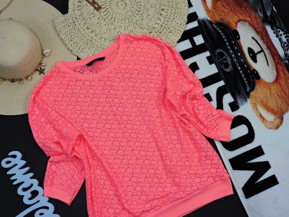 Dunnes Neonowa bluza ażurek M