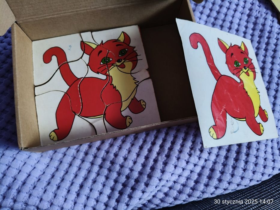 Układanka z PRL-u vintage retro puzzle