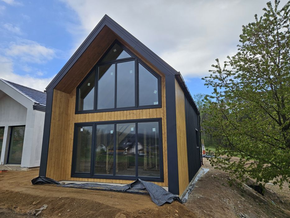 Domek drewniany, domki szkieletowe, modułowy, nowoczesna stodoła