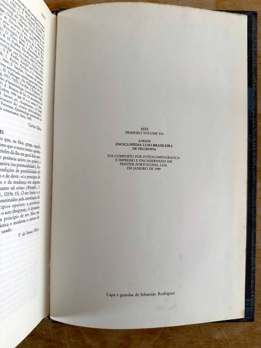 Logos — Enciclopédia Luso-Brasileira de Filosofia, Vol. 1 (Verbo)