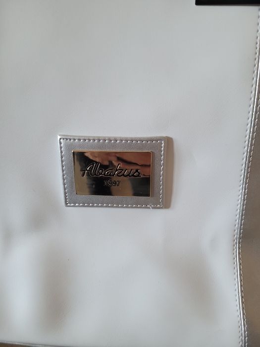 Torba duza elegancka szaro biała