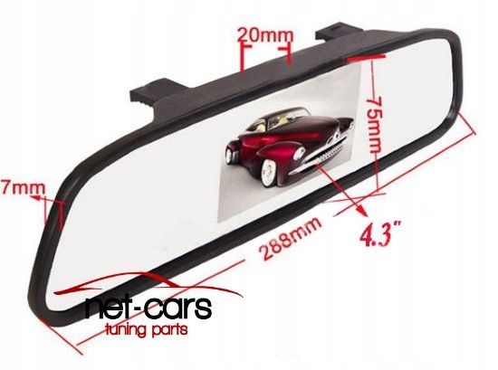 Lusterko z monitorem + Kamera cofania AUDI A4 A6 Q5 TT