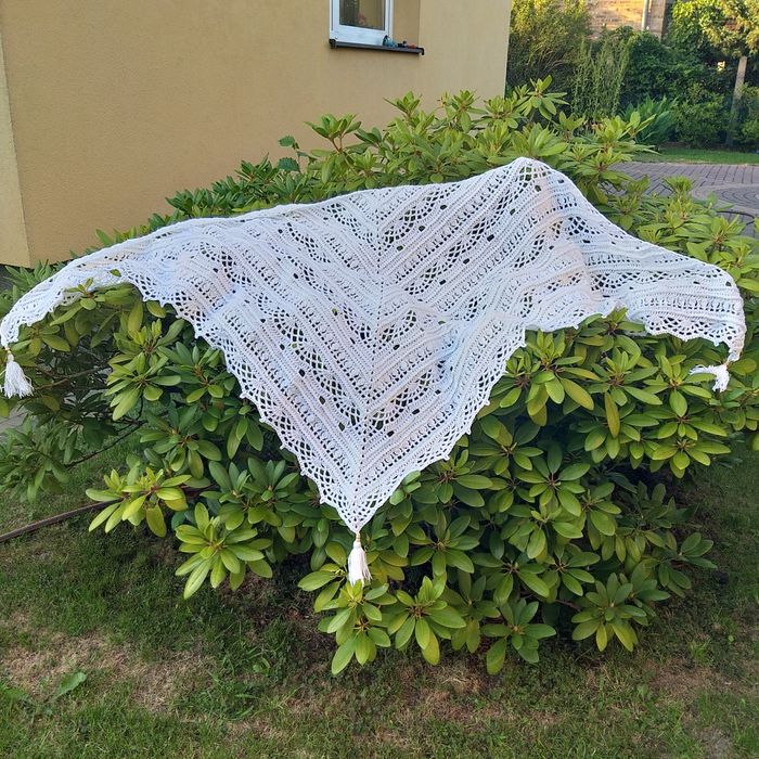 Chusta akryl , zrobiona na szydełku
