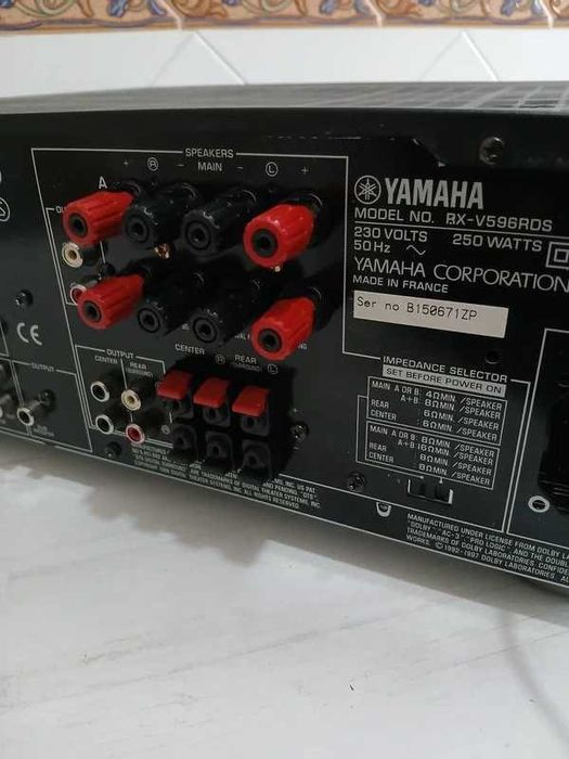 REPARAÇÃO ou PEÇAS Amplificador Yamaha RX-V596RDS 100W 5.1 - Não Liga