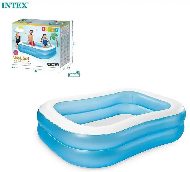 Надувний басейн інтекс Intex 57180 сімейний 203х152х48 см 540 л 3,5 кг