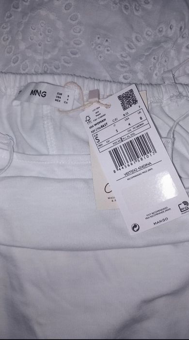 Vestido branco midi da Mango