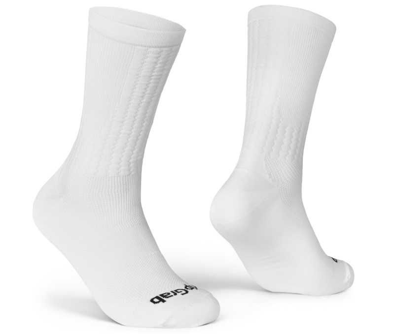 Skarpety rowerowe GripGrab FastStream Aero Cycling L białe 44-47