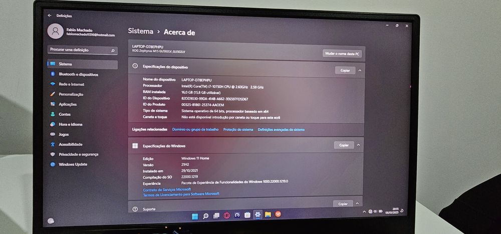 Portátil gaming ASUS ROG