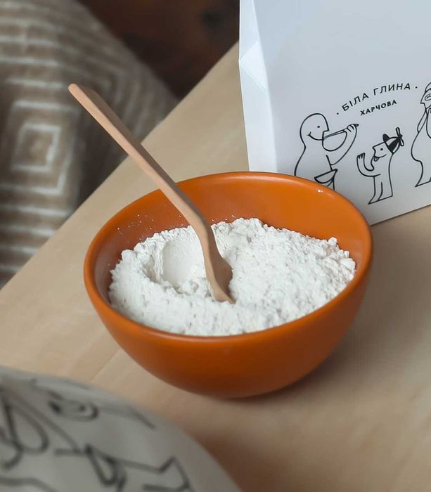 КАОЛІН біла глина ХАРЧОВА для косметики та внутрішнього приймання