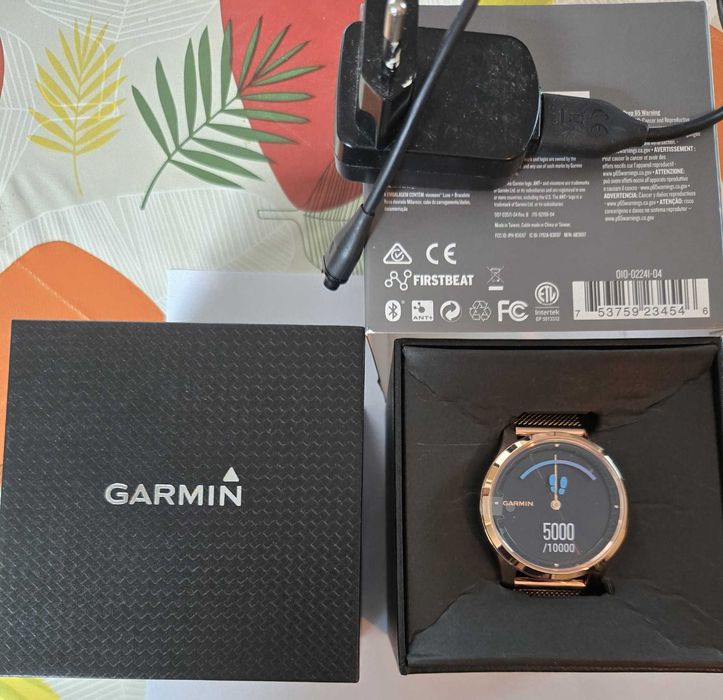 Nowy zegarek "GARMIN" vivomove Luxe Różowe zloto