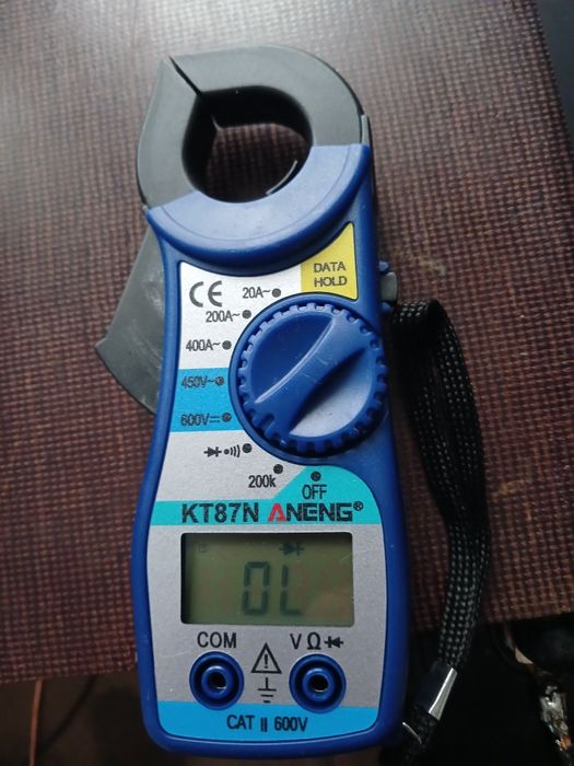 Мультиметр клещи  КТ 87N.измерение  Напряжения,  тока ,сопротивления.