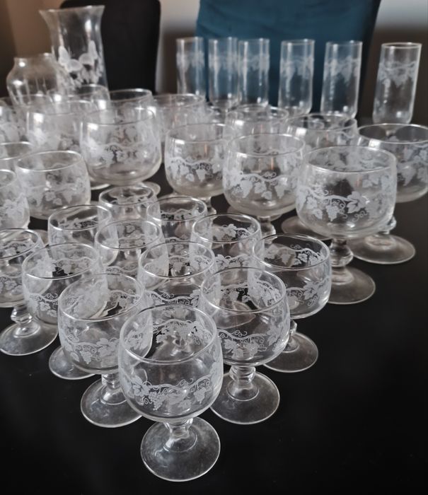 Conjunto de louça vintage Luminarc coleção Sarment