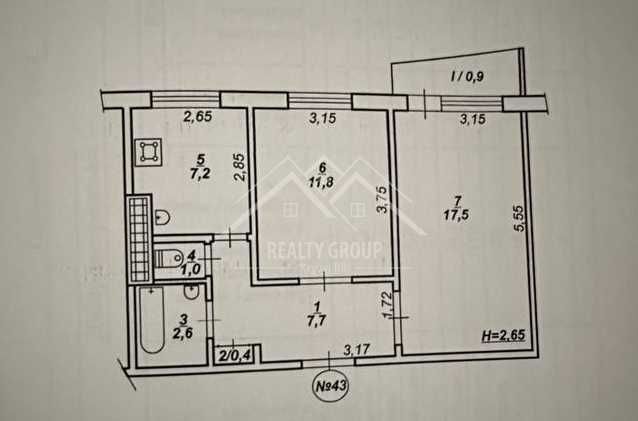 Продаж 2к квартири в ЦМ районі (Карнаватка)
