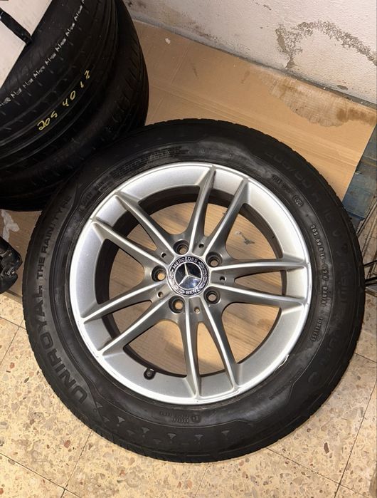 Jantes Originais Mercedes Classe C 16" (5x112) com Pneus Uniroyal