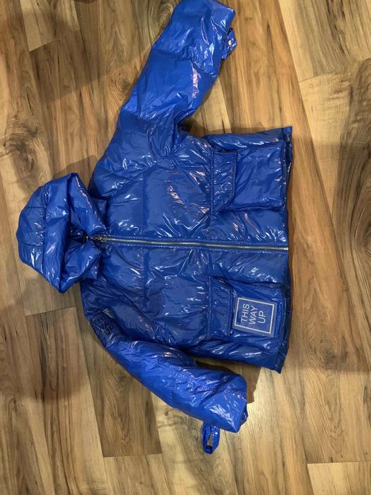 Damska kurtka zimowa niebieska rozmiar M
