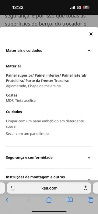 Trocador/changing table for baby