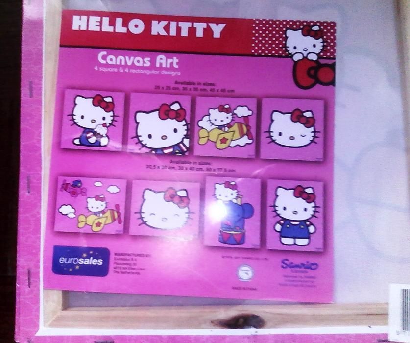 Hello Kitty, Set of 4 Frames 25 x 25 cm (New and Laminated)64297870254467122