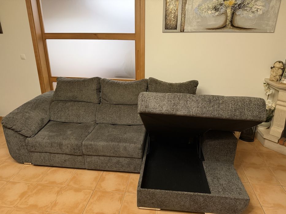 Sofa 3 lugares com chaise long